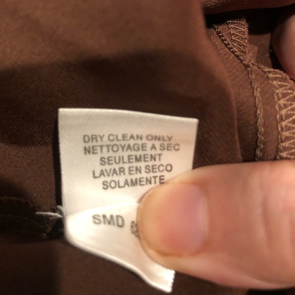 BCBGMAXAZRIA Brown 100% Silk High Low hem Halter Dress Size: 10 petite - Picture 8 of 9